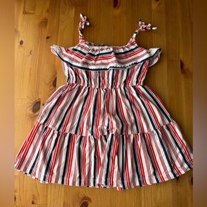 Girls' Janie and Jack Red, White & Blue Striped Dress Size 4